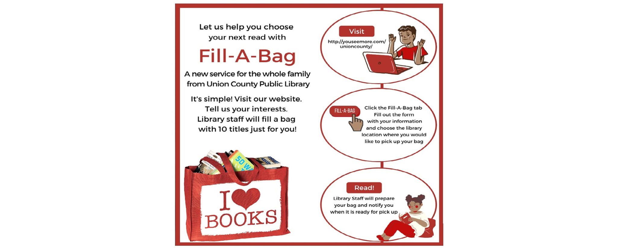 Fill-A-Bag library service poster