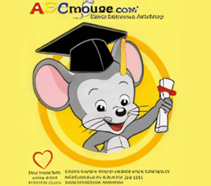 Mouse with graduation cap and diploma
