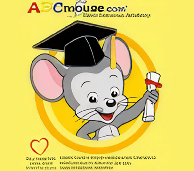 Mouse with graduation cap and diploma